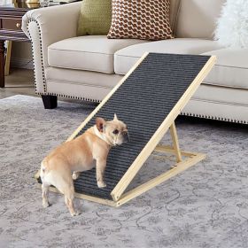 (UPGRADED) Dog Ramp for Bed, Extra Wide Excellent Traction, Pet Ramp for Small Dogs to Get on Couch Car, Non-Slip Rubber Surface