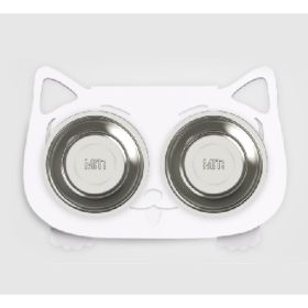 Anti-falling Dog Feeding Water Bowl (Option: White-Style1)