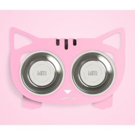 Anti-falling Dog Feeding Water Bowl (Option: Pink-Style2)