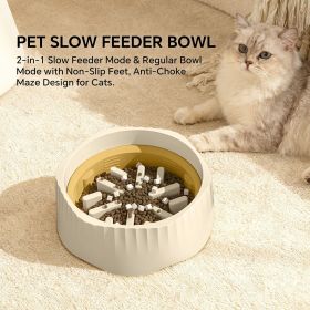 Fast food/slow food can easily switch bowls, adapting to different pet eating habits, cross-border hot selling pet supplies (Color: White)