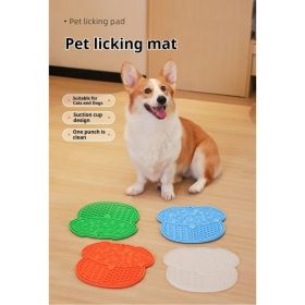 Lick Mat For Dogs Dog Slow Feeder Mat With Strong Suction (Option: Orange)